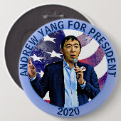 Andrew Yang voor President 2020 Ondersteuning poli Ronde Button 6,0 Cm (Voorkant /achterkant)
