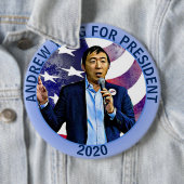 Andrew Yang voor President 2020 Ondersteuning poli Ronde Button 6,0 Cm (In situ)