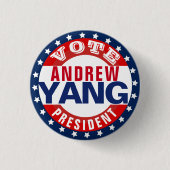 Andrew Yang voor President Ronde Button 3,2 Cm (Voorkant)