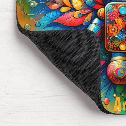 ANDREW ~ Zany ROBOT Christmas Muismat (Hoek)