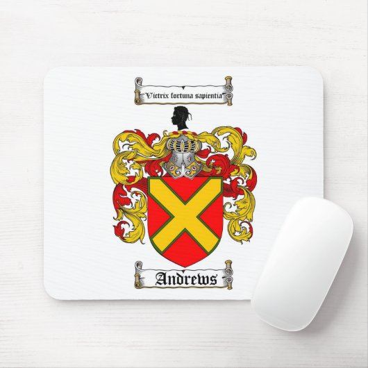 ANDREWS FAMILY CREST - ANDREWS COAT OF ARMS MUISMAT (Met muis)