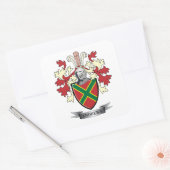 Andrews Family Crest Coat of Arms Vierkante Sticker (Envelop)