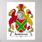 Andrews Family Crest Poster (Voorkant)