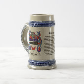 Andrews gezinskolf van wapenstilstand bierpul (Voorkant links)