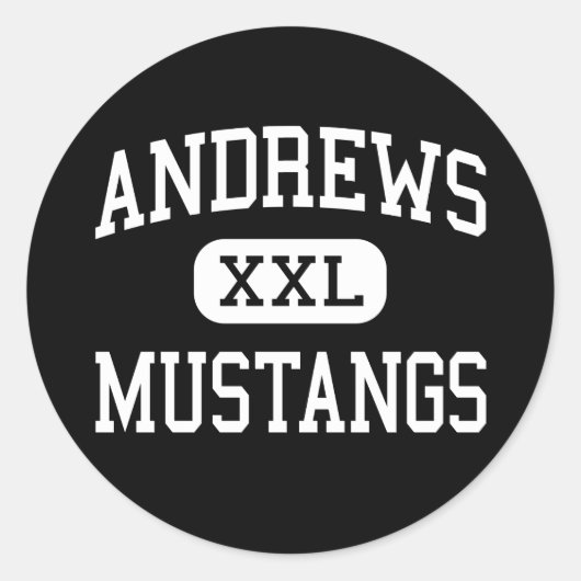 Andrews - Mustangs - Middelbare school - Andrews N Ronde Sticker (Voorkant)
