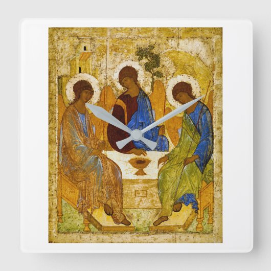 Andrey Rublev , “ Holy Trinity ” Vierkante Klok (Voorkant)