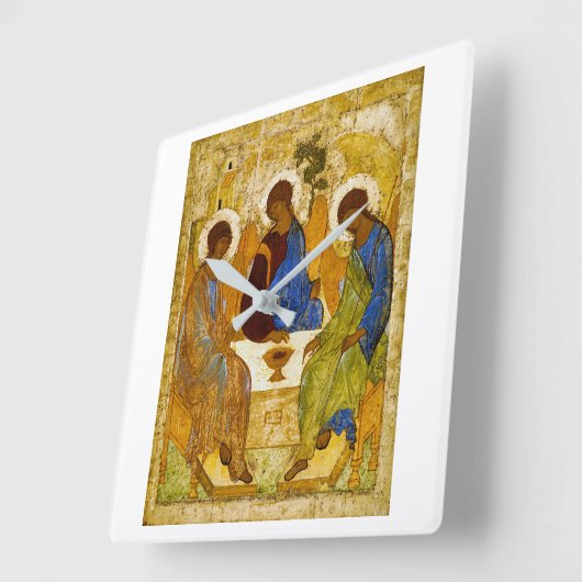 Andrey Rublev , “ Holy Trinity ” Vierkante Klok (Hoek)