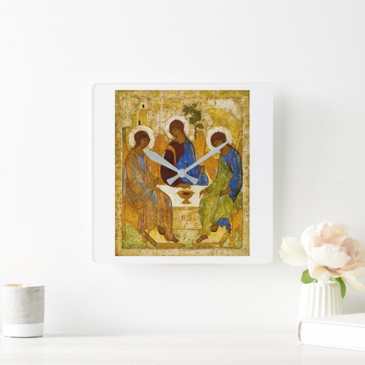 Andrey Rublev , “ Holy Trinity ” Vierkante Klok (Huis)