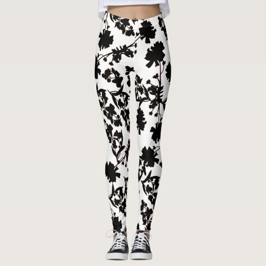 Andreya Zwart en Wit Leggings (Voorkant)