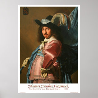 Andries Stilte als standaarddrager Poster