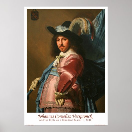 Andries Stilte als standaarddrager Poster (Voorkant)