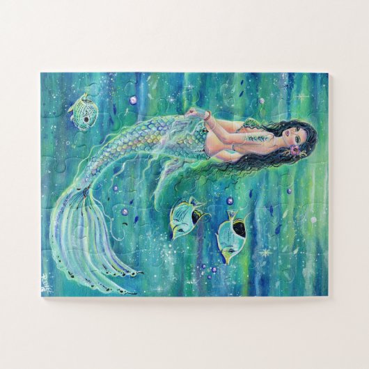 Andrina mermaid met de angelvispuzzel van Renee Legpuzzel (Horizontaal)
