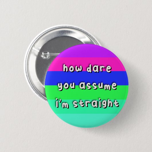 Androbiseksuele Pride - "Hoe denk je dat?" - LGBT Ronde Button 5,7 Cm (Voorkant /achterkant)