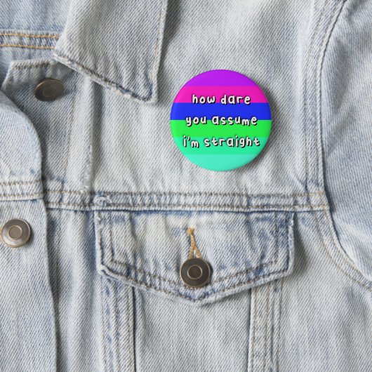 Androbiseksuele Pride - "Hoe denk je dat?" - LGBT Ronde Button 5,7 Cm (In situ)