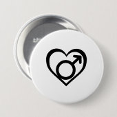 ANDROFILIE SYMBOOL - PNG.NL RONDE BUTTON 7,6 CM (Voorkant /achterkant)