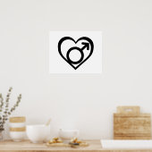 ANDROFILIE SYMBOOL -.png Poster (Keuken)