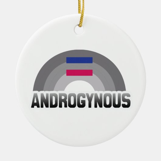 ANDROGINE REGENBOOG KERAMISCH ORNAMENT (Voorkant)