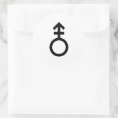 Androgyn geslachtssymbool ronde sticker (Tas)