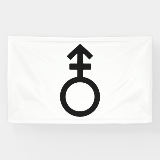 Androgyn geslachtssymbool spandoek (Horizontaal)