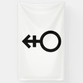 Androgyn geslachtssymbool spandoek (Verticaal)