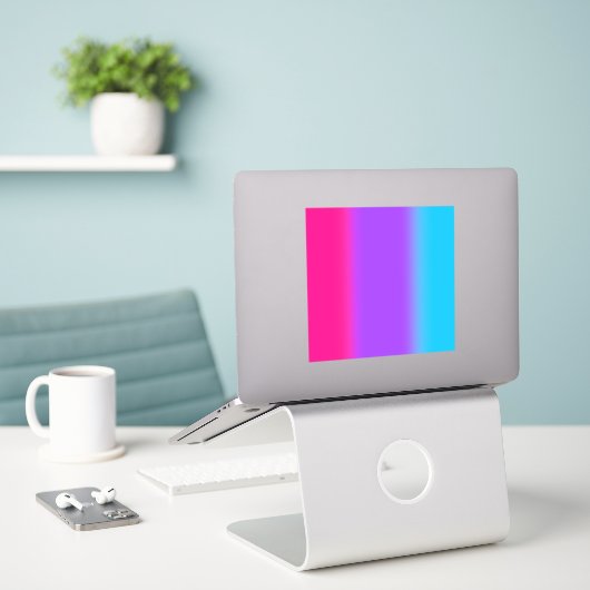 Androgyn Pride Gradiënt - Cadeau voor Androgyne Sticker (Laptop op bureau)