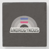 Androgyn trots zijn stenen onderzetter (Voorkant)