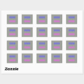 androgynachtig vierkante sticker (Vel)