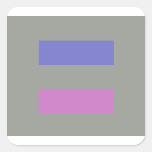 androgynachtig vierkante sticker (Voorkant)