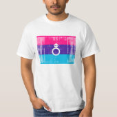 ANDROGYNE FLAG EN SYMBOOL T-SHIRT (Voorkant)