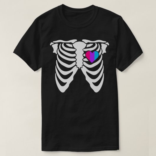 Androgyne Gay Skeleton Nonbinary Geslacht T-shirt (Design voorkant)