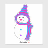 Androgyne Pride Snowman Sneeuwman Vlag Groen Sticker (Vel)