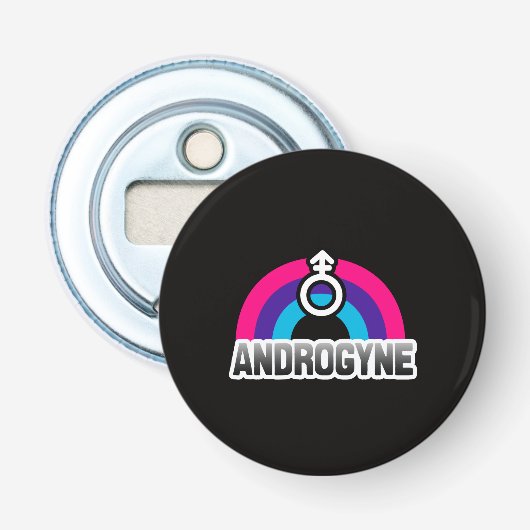 Androgyne trots button flesopener (Voorkant)