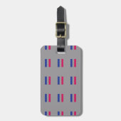 ANDROGYNE TROTS PATROON BAGAGELABEL (Voorkant verticaal)
