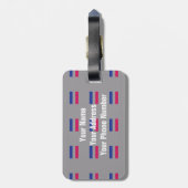 ANDROGYNE TROTS PATROON BAGAGELABEL (Achterkant verticaal)