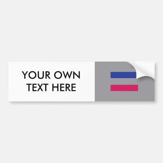 ANDROGYNE TROTS PATROON BUMPERSTICKER (Voorkant)
