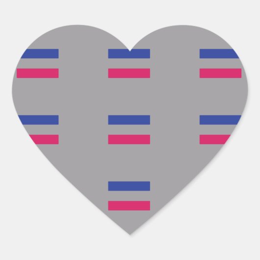 ANDROGYNE TROTS PATROON HART STICKER (Voorkant)