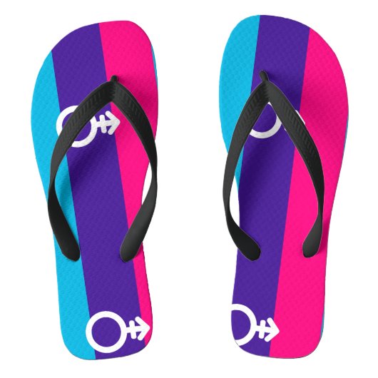Androgyne trots teenslippers (Voetbed)