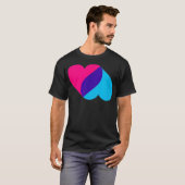 Androgynous Double Heart androgyne color pride T-shirt (Voorkant volledig)