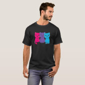 Androgynous Flag Pile Pride Lgbtq Cats Cute Androg T-shirt (Voorkant volledig)