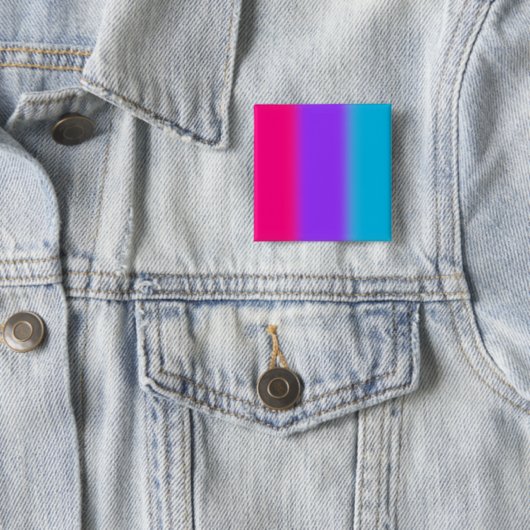 Androgynous Pride Gradiënt - Androgynous Vlag Vierkante Button 5,1 Cm (In situ)