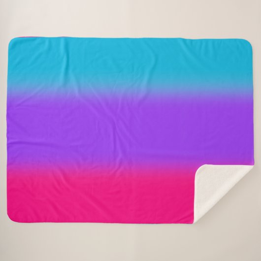 Androgynous Pride Gradient - Gift voor Androgynous Sherpa Deken (Voorkant (horizontaal))