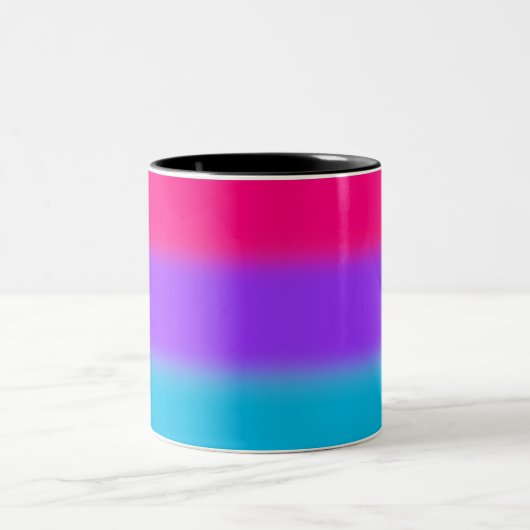 Androgynous Pride Gradient - Gift voor Androgynous Tweekleurige Koffiemok (Center)