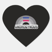 Androgynous Pride Hart Sticker (Voorkant)