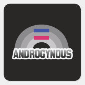 Androgynous Pride Vierkante Sticker (Voorkant)