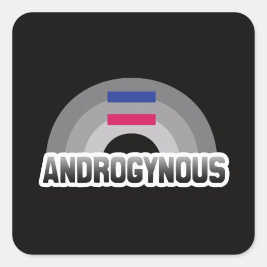Androgynous Pride Vierkante Sticker (Voorkant)