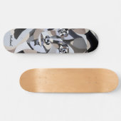 Androgyntische illustratie met Typografie Persoonlijk Skateboard (Horizontaal)
