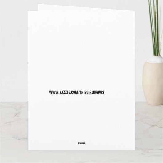 ANDROGYNUS KORT HARIG MEISJE VRIENDSCHAPSKAARTEN KAART (Achterkant)