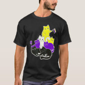 Androgyny non-Binary Cat Flag Gender Identity Ge T-shirt (Voorkant)