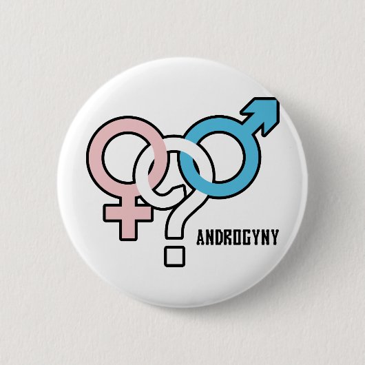Androgyny Ronde Button 5,7 Cm (Voorkant)