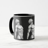 Android Anatomy: Cyborg Two-Tone Coffee Mug Mok (Voorkant links)